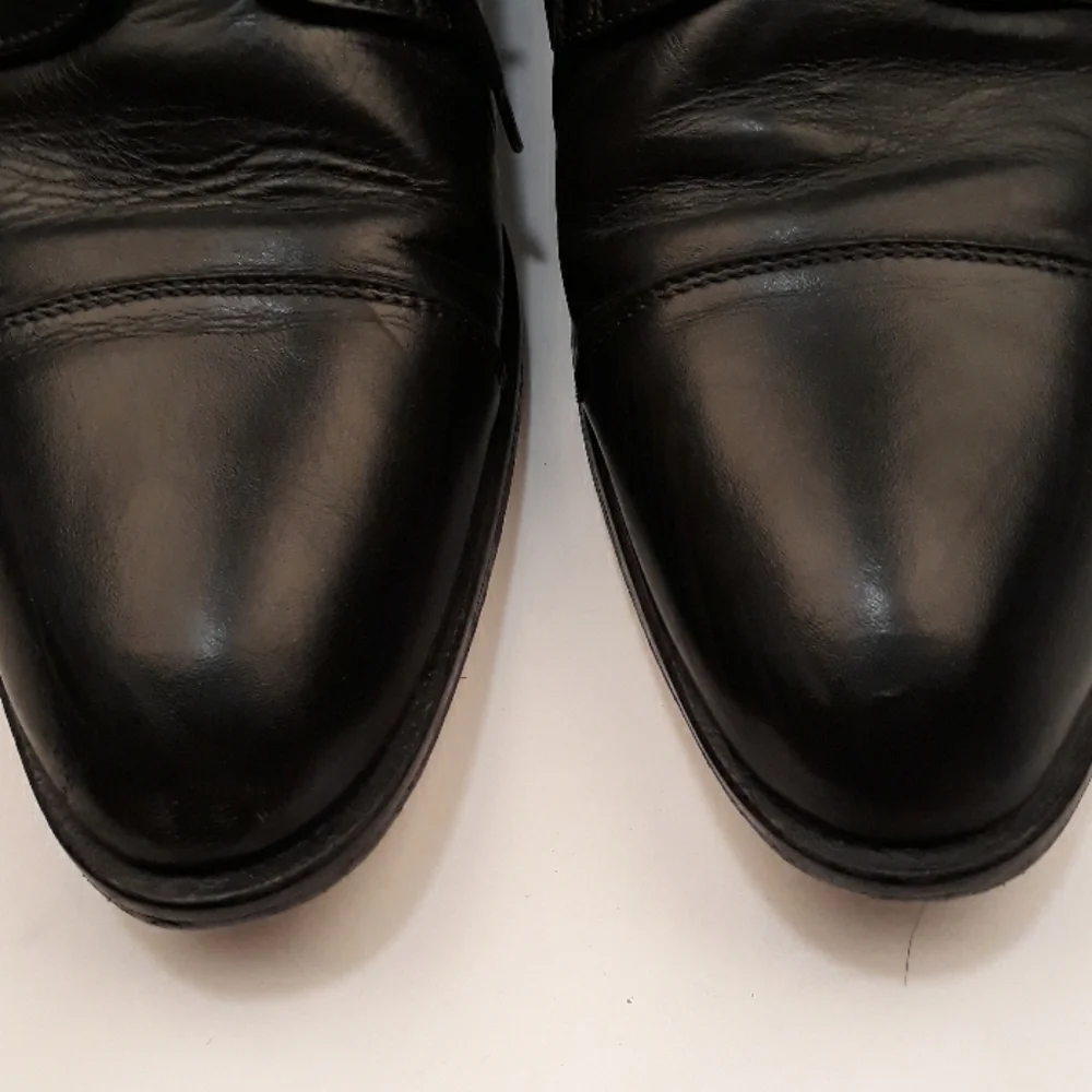 A TESTONI Basics Black Leather Lace Up Sz‎ 10 M Mens Dress Shoes
